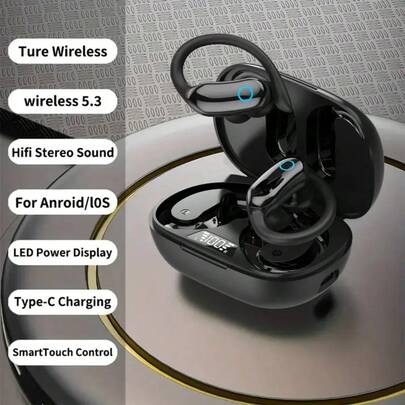 B BLAST! IPX7 Waterproof I26 ENC Wireless Earphones Noise Reduction BLAST! I26 TWS LED Power Display Wireless Sports Earbuds IPX7 I26 Headphones Touch Bluetooth V5.3 Headset With Microphones