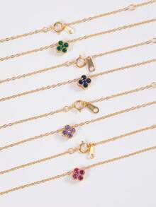 S925 Sterling Silver Necklace Four-Leaf Clover Necklace Women's Necklace For Daily Wear Fine Necklace Silver Necklace Fashionable Women Pendant Necklaces Silver Fine Chain Necklaces Gold Necklace - Four Leaf Clover - View 3
