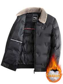 Neue Fleece-Kragen verstärkte Herren Sportjacke, Kentkragen, vielseitig tragbare Oberbekleidung