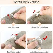 50/100/200 个塑料窗帘钩，窗帘钩，优质重型窗帘钩，适用于窗户、门和浴帘（白色） - 彩色 - 查看 11