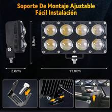 2 piezas Focos Auxiliares Led Faros Luces 8 Ojo luz para Auto y Moto - 2 piezas - Ver 7