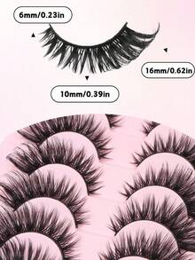 20 Pairs Lashes Cat Eye, D Curl, Artificial Mink Eyelashes Fluffy And Lively   Lengthen The Tail Of The Eye To Optimize The Shape The Eye, Suitable For Weddings, Halloween, Christmas, Easily Hold Different Holiday Makeup! - 貓精靈假睫毛 - 查看 5