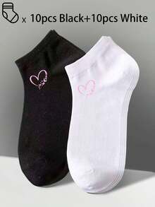 100只/80只/50只/30只/20只/10只/8只/4只装 舒适、吸湿排汗、抗菌、透气针织内衬袜 - 母亲节礼物，男女通用，长袜，吸汗防臭，弹性柔软，时尚纯色，适合春、夏、秋、冬四季穿着，休闲、日常穿着、瑜伽/运动