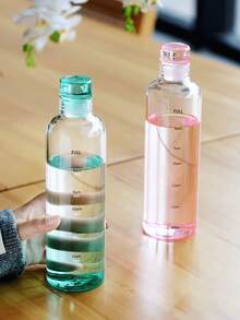 Kreatywne butelki z etykietami czasowymi, butelki i pojemniki z podziałką czasową, przezroczyste plastikowe butelki samochodowe, przenośne butelki porcjujące o dużej pojemności, przenośne pojemniki porcjujące do turystyki i wspinaczki górskiej, odpowiednie do użytku na świeżym powietrzu, na kempingu, w podróży służbowej i na wycieczce