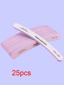 5 件灰色专业弧形指甲锉 100/180 粒度，美甲用品，美甲工具，美甲工具，返校，指甲，按压指甲的美甲工具 - 灰色 - 查看 11