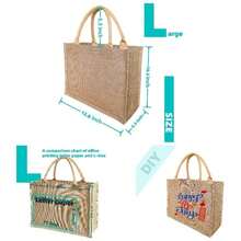 1pcs 20 Pcs Burlap Tote Bags Jute Bridesmaid Burlap Beach Bags Bulk