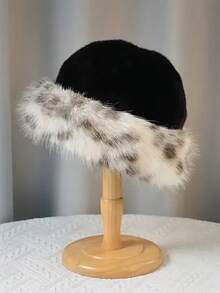 1 件女士奢华蓬松冬帽 - 厚实蓬松的蒙古风格保暖帽，带护耳功能 | 轻质弹力涤纶 | 可机洗秋季装饰 - 彩色 - 查看 10