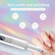 Cordless Electric Nail Drill, Rechargeable Nail File Kit For Gel & Acrylic Nails, Manicure Pedicure At Home/Salon, Perfect Gift For Women & Daily Essentials - Pink - View 6