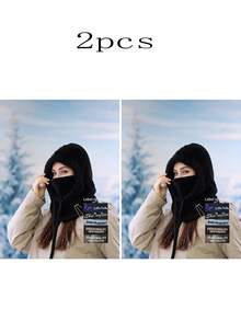 1 chiếc mũ giữ ấm tai và cổ mùa đông có lớp lót giữ nhiệt, mặt nạ trượt tuyết, mũ giữ ấm đầu và cổ bằng vải dệt kim polyester, dành cho cả nam và nữ, nhẹ, nhãn ngẫu nhiên - A - Xem 19