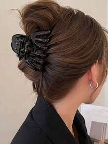 1 件简约大号发夹发爪，优雅发饰，女士爪夹发夹发夹发夹发夹发夹秋冬度假装女士