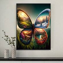 Kit de pintura diamante "Faça você mesmo" 4 estações 39,88 x 39,88 cm - Conjunto de pintura diamante sem moldura, adequado para decoração de sala de estar e quarto