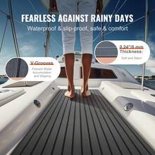 Boat Flooring, EVA Foam Boat Decking 94.5" X 17.7", Non-Slip Self-Adhesive Flooring, 11.6 Sq.Ft Marine Carpet For Boats, Yacht, Pontoon, Kayak Decking - Dark Grey - View 2