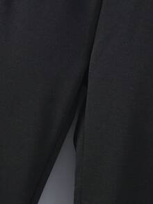 2件套男童格子印花长袖连帽衬衫+格子拼布裤套装 - 紅色 - 查看 7