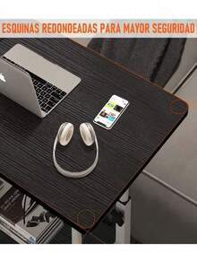 Mesa de cabecera móvil Mesa de juego Mesa de oficina con Escritorio de trabajo de estante de libros  Mesita de noche móvil para dormitorio y hogar, mesa pequeña y sencilla, escritorio de estudiante, escritorio de ordenador Perezoso  Mesa Auxiliar de Altura Ajustable para Sofá, Escritorio Móvil con Ruedas, Mesa Auxiliar en Forma de C con Almacenamiento, Mesa para Portátil Escritorio - Amarillo - Ver 5