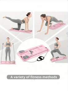 Juego multifuncional plegable de 5 en 1 de discos deslizantes de Pilates, conjunto de moldeado de Pilates, tabla deslizante, rodillo de músculos abdominales para entrenamiento del core, fitness, uso doméstico, gimnasio, yoga