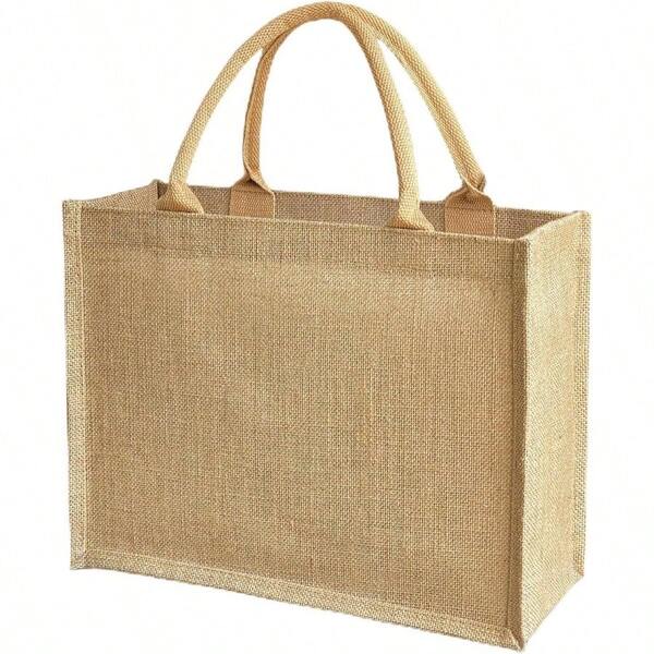 1pcs 20 Pcs Burlap Tote Bags Jute Bridesmaid Burlap Beach Bags Bulk