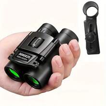 Black - High Clarity Binoculars, Long Distance Folding Mini Binoculars, High Clarity Lens, Multi-Layer Optical Coating, Essential Outdoor Gear For Hunting, Sports, Camping, Travel