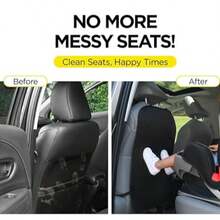 2 件/1 件汽车座椅靠背保护套 + 3 个口袋收纳袋，超大防水踢脚垫后座保护套，汽车座椅靠背套，用于防止灰尘、污垢和划痕 - 通用汽车内饰保护套，汽车内饰保护配件 - 彩色 - 查看 8