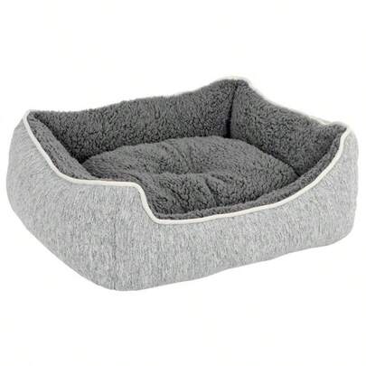 Pet Bed Cat Dog Sofa Linen Fabric Grey 3 Sizes
