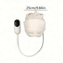 2-in-1 elektrischer Luftkompressions-Vibrator | Kopfmassagegerät für Kopfhaut und Augen | Freihändige Massage | Elektrisches kabelloses Kopfmassagegerät für Zuhause - Beige - Übersicht 5