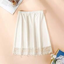 1pc Women's Waist Cincher Anti-Static Anti-Flashing Half Slip Skirt, Elastic Waistband Adjustable, Multiple Sizes & Colors Available