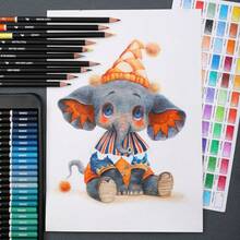 Mobee Nowość na rynku P-3510 Zestaw kredek ołówkowych na bazie oleju 120/72/48 kolorów Premium Miękki rdzeń Rozpuszczalne w wodzie kredki do ilustracji artystycznych Cieniowanie Projektowanie Pudełko blaszane na prezent Łatwe przenoszenie Dobra jakość wykonania