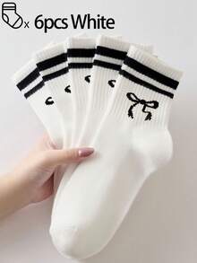 40 peças/30 peças/24 peças Meias Esportivas Confortáveis Unissex, Adequadas para Esportes e Treinamento, Meias Longas Femininas, Adequadas para Uso Casual e Empresarial, Antibacterianas, Macias, Nas Cores Preto e Branco, Resistentes a Odores, Absorventes de Umidade, Leves e Respiráveis, Adequadas para Outono e Inverno, Também Disponíveis em Embalagens de 20 peças/10 peças/8 peças/6 peças/4 peças/2 peças. Altamente Respiráveis.