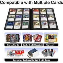 Trading Cards Album Folder 360 Pockets Card Binder Holder Game Card Sleeves Case - 黑色 - 查看 7