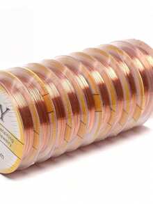 100 Meter Wire, Wire, DIY Bead Threading Lead, Handmade Hairpin Winding Wire, Jewelry Weaving, Shaping, Flower Wrapping Wire,A Craft Item Made Of Wire, Jewelry String Beads, And Golden Craft Wire For Jewelry Making - Multicolor - View 8