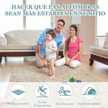 Almohadilla Antideslizante para Alfombras, Multifuncional Tapete Antideslizante, 1.5 x 2m, Beige, Protege Suelos de Madera Dura - 1 - Ver 3