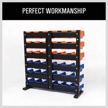 Storage Bins Parts Rack 36Pcs Bin Organizer Garage Plastic Shop, Tools Men - Standard - View 3