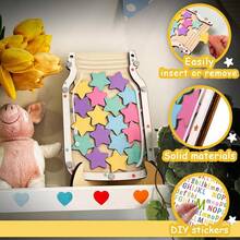 Wooden Megnetic Reward Jar With Standing Base Motivational Jar Good Behavior Rewards Jar For Classroom Management Tool - Multicolor - View 5