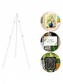 Giá vẽ gấp gọn 66 inch, Giá vẽ bảng hiệu tiệc mừng em bé - Giá đỡ trưng bày di động - Khả năng chịu tải 5 lbs, Thích hợp để trưng bày biểu ngữ và áp phích tiệc mừng em bé, Chân đế ba chân bằng kim loại có thể điều chỉnh, Giá vẽ để bàn và trên sàn, Chân đế ba chân bằng kim loại lớn có thể điều chỉnh, Đế màu đen, Quà tặng Phục Sinh, Giá vẽ cần thiết cho đám cưới, Giá đỡ áp phích để sàn tức thì, Nhẹ và có thể gấp gọn, Trang trí ngoài trời cho sinh nhật, đám cưới - Nhiều màu - Xem 2