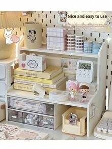 Organizador Escritorio Multiusos de Alta Capacidad para Escritorio, Portalápices para Oficina, Escuela y Hogar. - Blanco - Ver 6