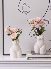 Decorative Vase, Unique Design, White Ceramic Ornament, Contemporary Home Ceramic Decor, Vase Ornament, Tabletop Accent, Modern Minimalist Style, Nordic Aesthetic, Party Events, Festival Celebrations, Birthday Celebrations, Banquet Decor, Hotel Restaurants, Living Room Bedroom, Wedding Receptions, Dinner Gatherings, Garden Kitchen Decor