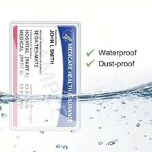 5/16 Pack Medicare Card Holder Protector Sleeves, Clear PVC Waterproof Medical/Credit Card, Business/Social Security Card Protector - Clear Vinyl Plastic Covers For Insurance & Social Security Metro & License Or Credit Cards - 彩色 - 查看 2