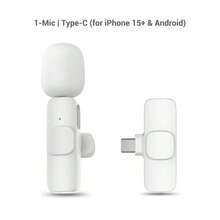 HITOZON 专业无线领夹式麦克风，兼容iOS/安卓智能手机，全指向无线电容麦克风，适用于视频/音频/Vlog录制，适合教学、采访、直播等场景。 - 白色 - 查看 8