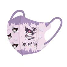 Sanrio Sanrio Children's 3D Stereoscopic Kuromi Cat Meileti Cartoon Cute Student 3-12 Year Old Baby Three Layer Protective Mask