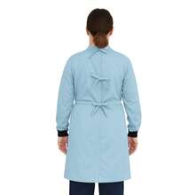 Bata Medica Antifluidos Unitalla marsupial puño con pasador de pulgar fresca suave cordones ajustables - Jade - Ver 2