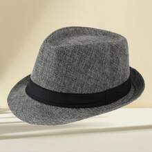 1/2 双男女通用时尚爵士帽，经典高顶礼帽，适合日常、派对、舞台、秋冬户外防寒 - 黑色 - 查看 6