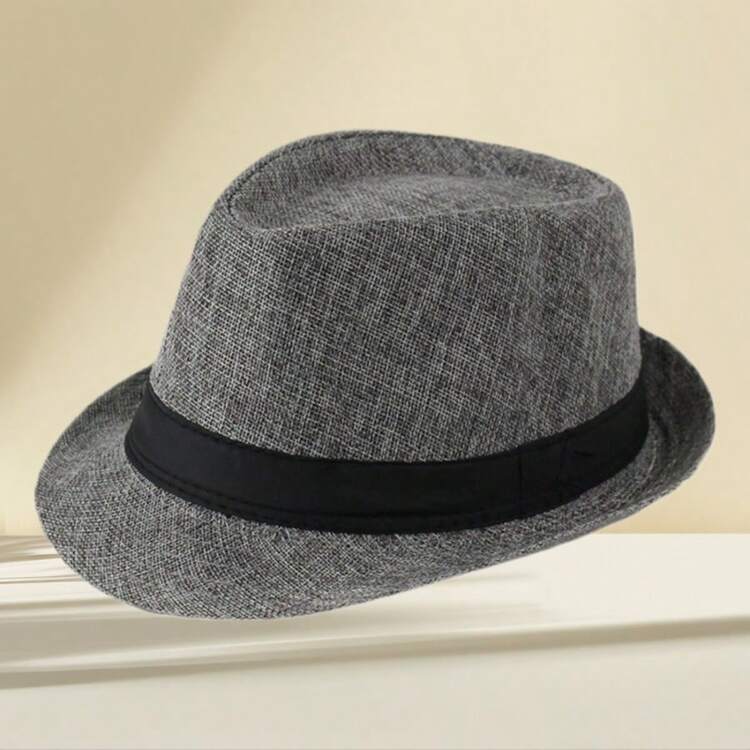 1/2 pares de sombrero de jazz unisex de moda, sombrero de copa clásico para uso diario, fiesta, escenario, protección contra el frío en otoño/invierno - Negro - Añade 6