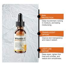 west&month Vitamin C Facial Essence With Hyaluronic Acid 30ml - Anti-Aging Serum To Help Reduce Dark Spots, Fade Fine Lines And Improve Skin Dullness, Moisturizing & Nourishing Formula For Brightening And Revitalizing All Skin Types - Màu vàng - Xem 6