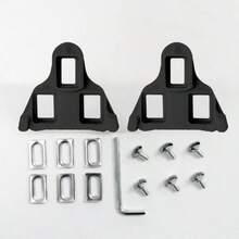 1 para samoblokujących bloków do pedałów rowerowych, płytki blokujące do butów kolarskich w kolorze czerwonym i żółtym