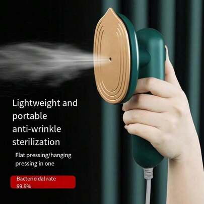 OBOVAY 1 pieza Plancha de vapor mini portátil, plancha de vapor seca/húmeda giratoria para el hogar y viajes, adecuada para planchar prendas