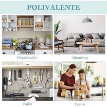 Almohadilla Antideslizante para Alfombras, Multifuncional Tapete Antideslizante, 1.5 x 2m, Beige, Protege Suelos de Madera Dura - 1 - Ver 4