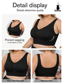 Plus Size Curve Woman Activewear Yoga Clothes Seamless Gym Sports High Support Moisture Wicking Workouts Breathable Outdoor Plus Size Curve