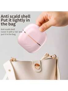 迷你无线直发梳，带刘海，小巧便携，口袋大小，迷你电动直发梳，USB充电，女士适用，快速造型，修复工具，时尚梳齿，轻巧顺滑，结构精致，USB造型工具，适合忙碌的职场人士，日常造型 - 彩色 - 查看 12