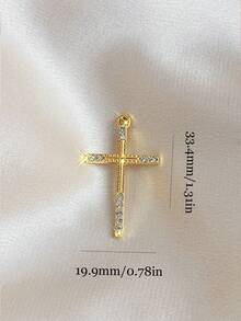 10 件水钻镶嵌合金十字架吊坠耳环珠宝配件适用于 DIY 项链手链