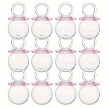 12 Carriage Candy Boxes - Transparent Plastic Makes Them Shinier - Gift Containers, Blue And Pink Can Better Blend Into Various Occasions, Suitable For Decorating Parties And All Kinds Of Events