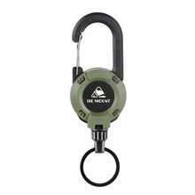 1 pezzo Portachiavi retrattile con moschettone, cavo in acciaio resistente, fibbia, utensile multifunzione per uso esterno, facile da estrarre